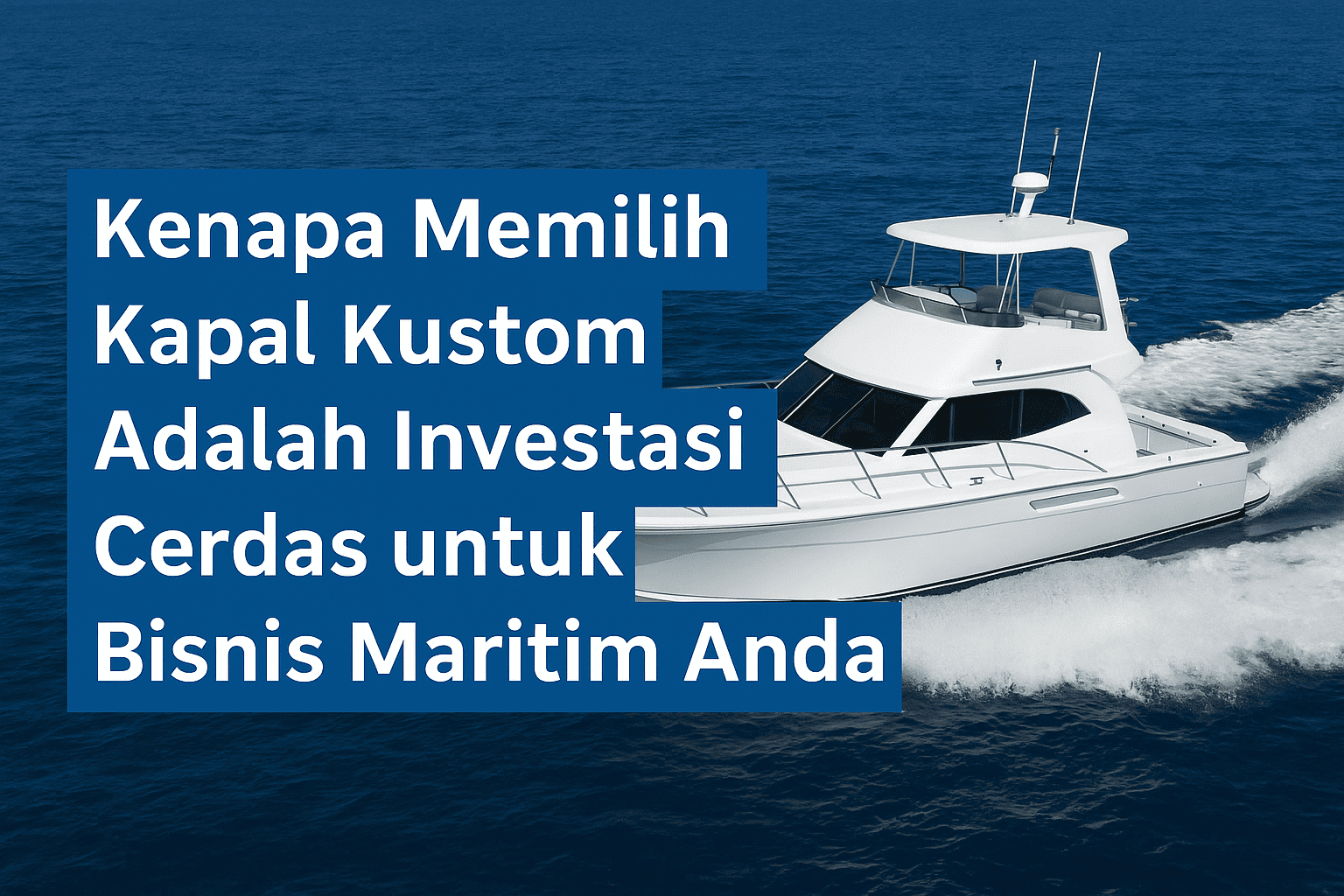 Kenapa Memilih Kapal Kustom Adalah Investasi Cerdas untuk Bisnis Maritim Anda